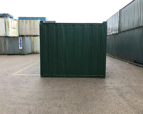 head on view of container