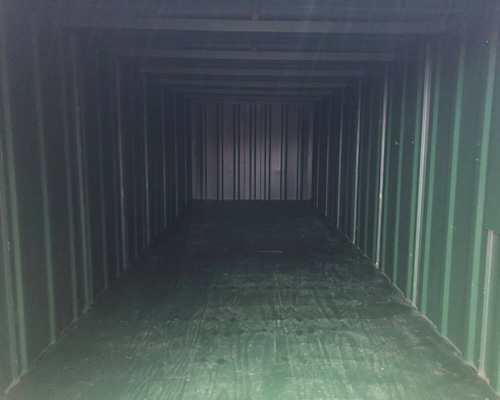 view of the inside of the container