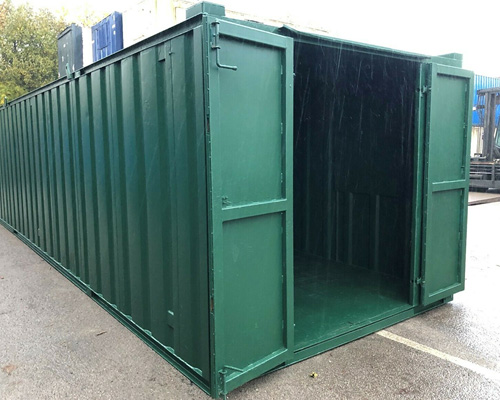 view of container from side angle