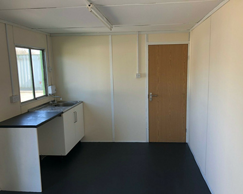 view of kitchen sink area in the welfare unit