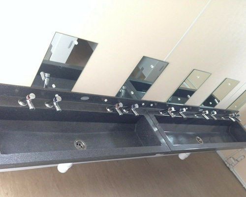 view of the sink units in the toilet block