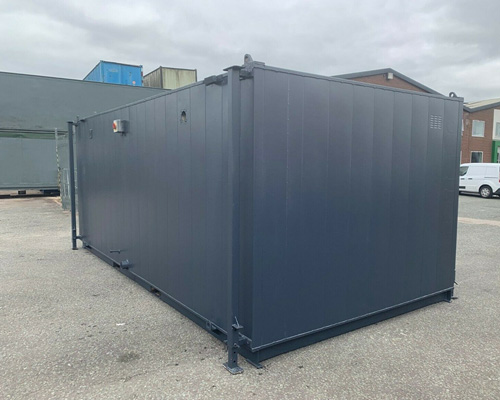 view of the back of the double sleeper pod