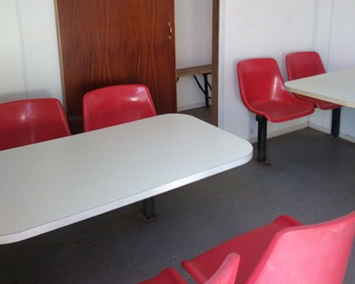 another inside view of the canteen area in the welfare unit showing more seating
